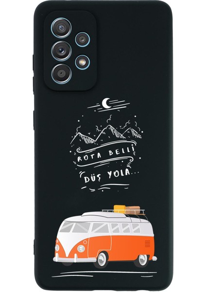 Samsung Galaxy A53 Uyumlu Rota Belli Desenli Silikonlu Lansman Telefon KılıfıHBC00002C84B4