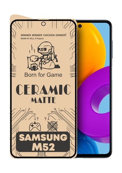 Samsung Galaxy M52 Ekran Koruyucu Mat Seramik Nano Ekran Koruyucu Esnek Kırılmaz