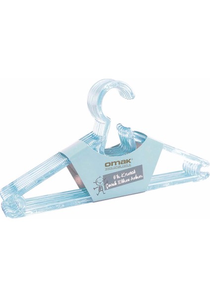 24'lü Kristal Çocuk Elbise Askısı Bebek Askısı