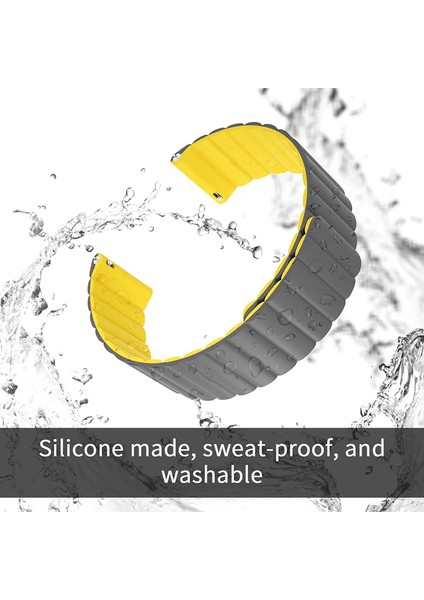 Samsung Gear S3 Uyumlu Magnetik Silikon Kordon Çift Renkli Mıknatıslı Premium Kayış modelleri