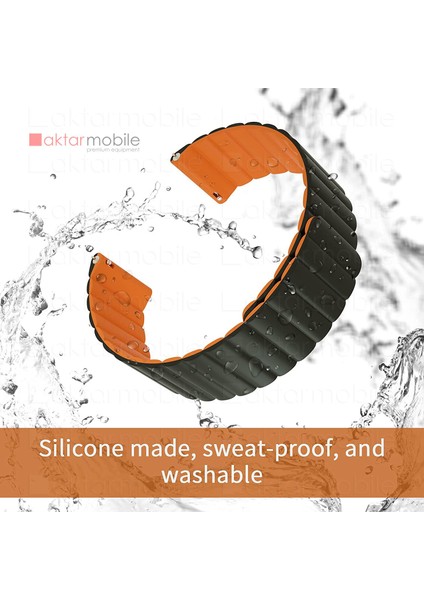 Samsung Gear S3 Uyumlu Magnetik Silikon Kordon Çift Renkli Mıknatıslı Premium Kayış modelleri