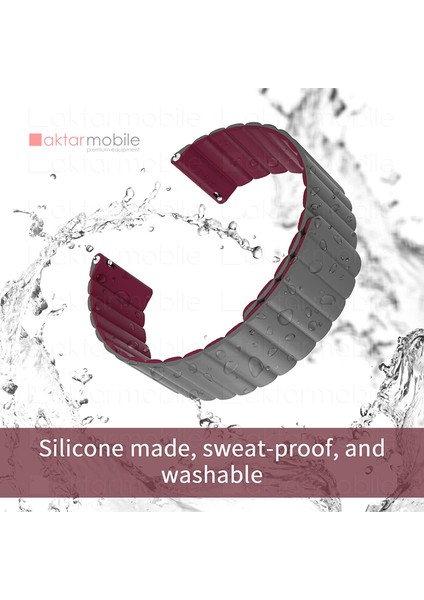 Samsung Gear S3 Uyumlu Magnetik Silikon Kordon Çift Renkli Mıknatıslı Premium Kayış modelleri