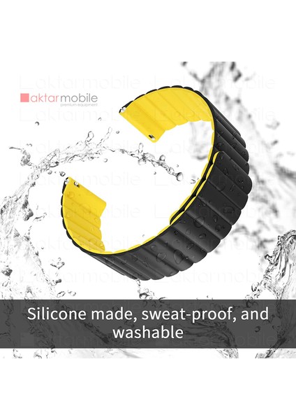 Samsung Gear S3 Uyumlu Magnetik Silikon Kordon Çift Renkli Mıknatıslı Premium Kayış modelleri