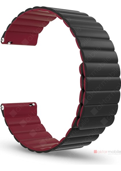 Huawei Watch Gt 3 42 mm Uyumlu Magnetik Silikon Kordon Çift Renkli Mıknatıslı Premium Kayış