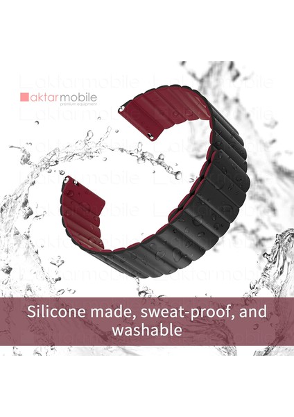 Huawei Watch Gt 3 42 mm Uyumlu Magnetik Silikon Kordon Çift Renkli Mıknatıslı Premium Kayış modelleri