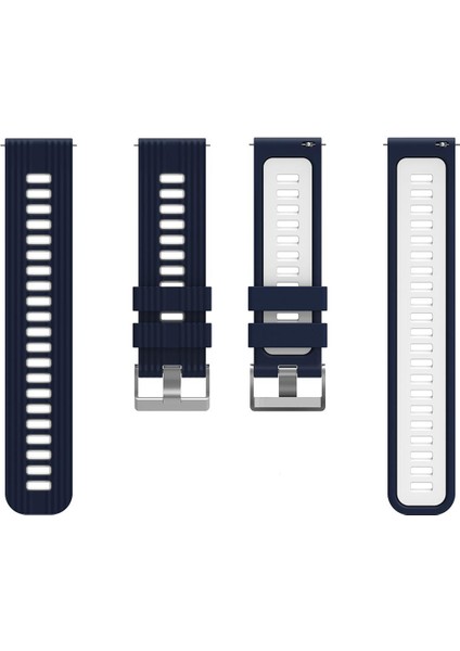 Samsung Gear S3 Uyumlu Silikon Kordon Çizgili Spor Tasarım Renkli Delikli Spor Kayış modelleri