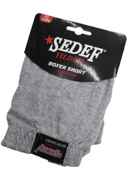 Sedef Yıldızı Erkek Düğmeli Penye Boxer 1094 - 6 Adet