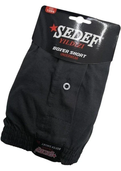 Sedef Yıldızı Erkek Düğmeli Penye Boxer 1094 - 6 Adet