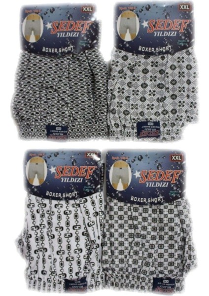 Erkek Desenli Penye Boxer 1012 - 3 Adet modelleri