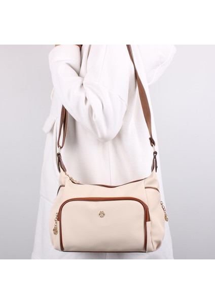 1398 Bej Taba Suni Deri Bayan Çapraz Omuz Çantası