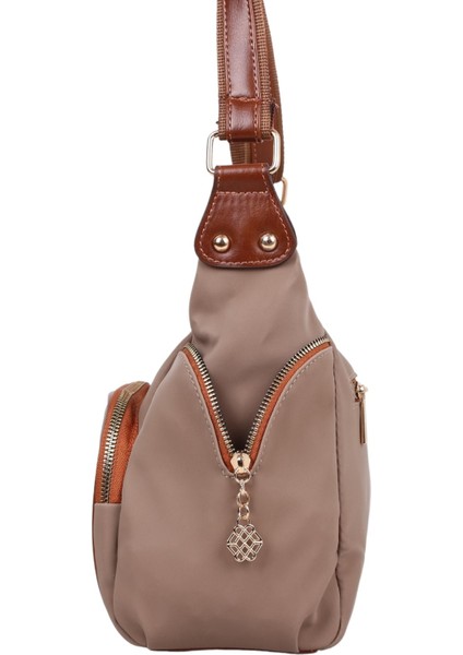 1398 Açık Vizon Taba Suni Deri Bayan Çapraz Omuz Çantası indirimleri