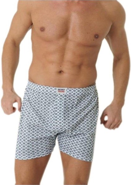 Erkek Desenli Penye Boxer 1012 - 6 Adet