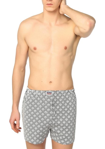 Erkek Desenli Penye Boxer 1012 - 6 Adet