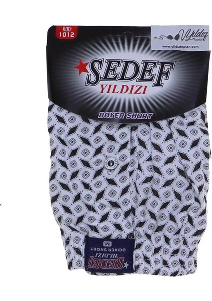 Erkek Desenli Penye Boxer 1012 - 6 Adet