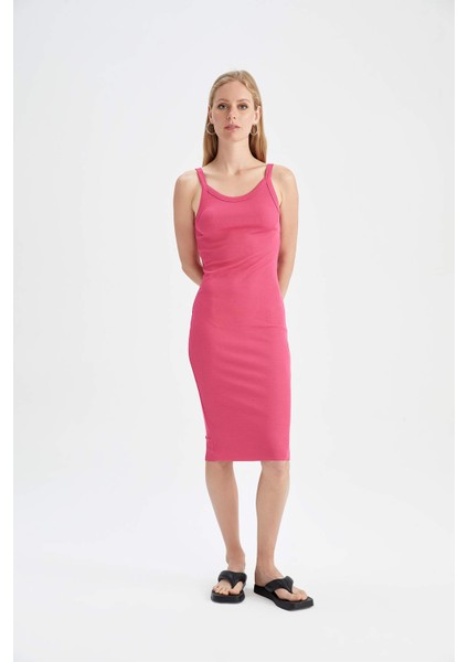 Bodycon Askılı Midi Örme Elbise Y7441AZ22HS fiyatları