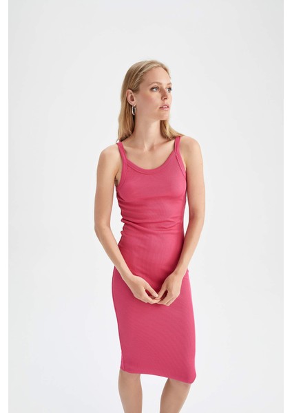 Bodycon Askılı Midi Örme Elbise Y7441AZ22HS modelleri