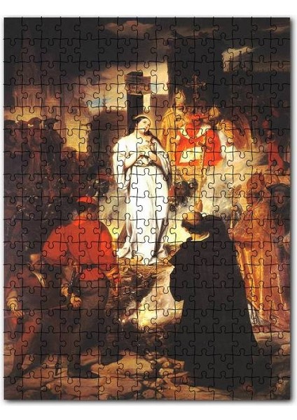 Ortaçağ Engizisyon Cadı Avı 120 Parça Puzzle Yapboz Mdf (Ahşap)