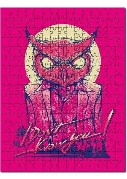 Hotline Miami Owl Art 120 Parça Puzzle Yapboz Mdf (Ahşap)