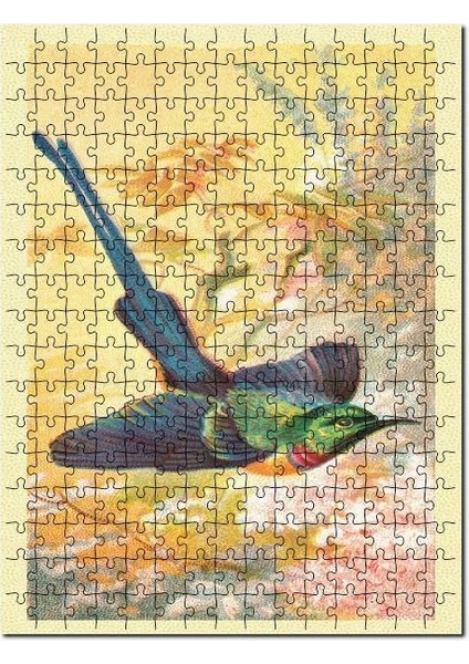 Sarı Göğüslü Güneş Kuşu 120 Parça Puzzle Yapboz Mdf (Ahşap)