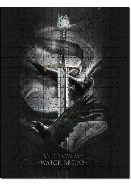 Taht Oyunları Gece Nöbeti Görseli 120 Parça Puzzle Yapboz Mdf (Ahşap)