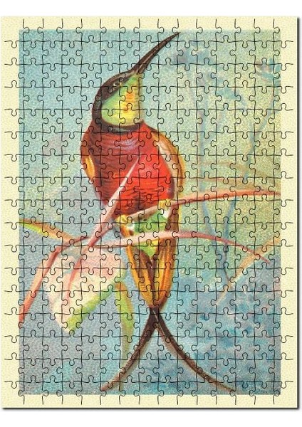 Crimson Topaz Kuş Görseli 255 Parça Puzzle Yapboz Mdf (Ahşap)