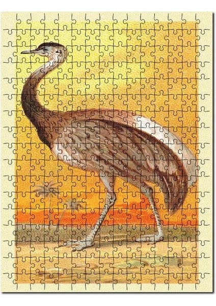 Rhea Kuş Görseli 120 Parça Puzzle Yapboz Mdf (Ahşap)