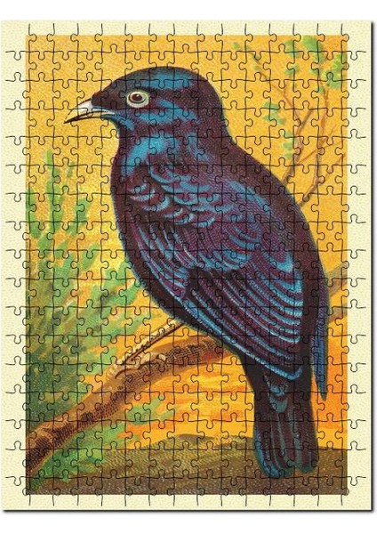 Saten Bower Kuş Görseli 120 Parça Puzzle Yapboz Mdf (Ahşap)