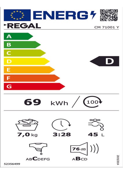 CM 71001 Y 7 Kg 1000 Devir Çamaşır Makinesi