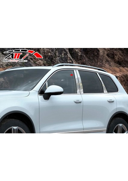 Volksvagen Touareg 2010-2018 Krom Kapı Direği Kaplaması Cam Direği Şık Görünüm 8 Parça