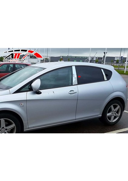 Seat Leon 2010 ve Sonrası Krom Kapı Direği Kaplaması Cam Direği Şık Görünüm 4 Parça