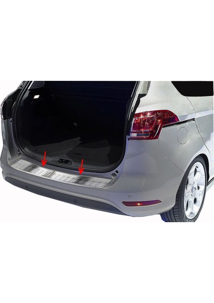 Ford B-MAX 2012-2017 Arka Tampon Eşiği Paslanmaz Çelik Krom Suya Dayanıklı