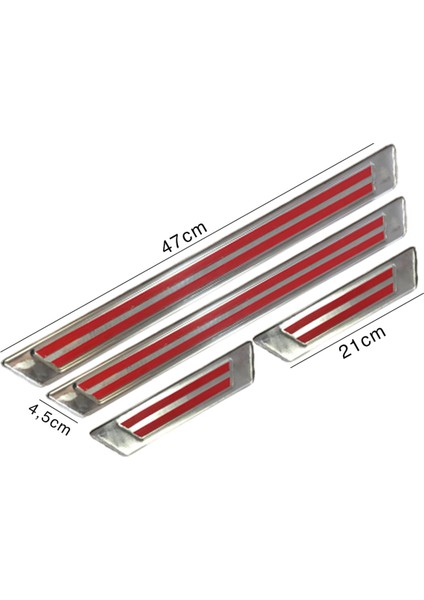 ARD Pazarlama Skoda Octavia A5 Krom Kapı Eşik Koruması 2004-2013 4 Parça