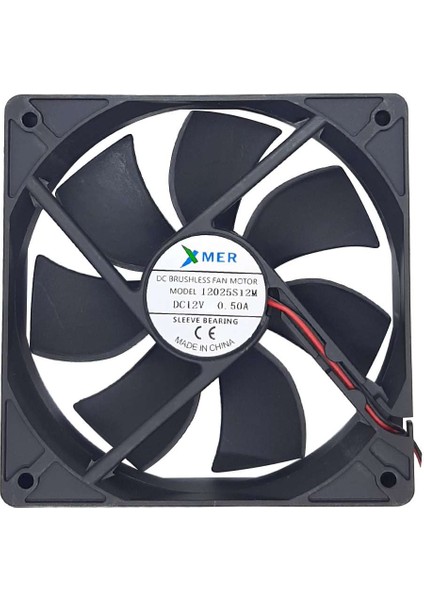 120X120X25MM 12V 0.45A 2 Kablolu Fan
