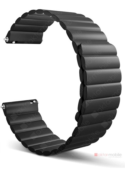 Samsung Gear S3 Uyumlu Magnetik Silikon Kordon Çift Renkli Mıknatıslı Premium Kayış