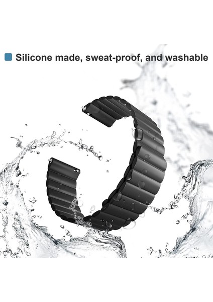 Samsung Gear S3 Uyumlu Magnetik Silikon Kordon Çift Renkli Mıknatıslı Premium Kayış modelleri