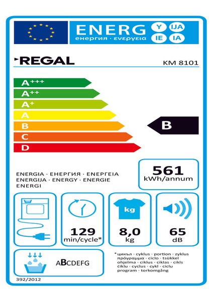 Km 8101 B Sınıfı 8kg Kurutma Makinesi