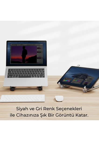 Saiji X2 Taşıma Çantalı Alüminyum Notebook Laptop Standı