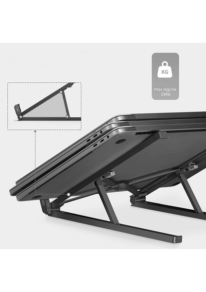 Saiji X2 Taşıma Çantalı Alüminyum Notebook Laptop Standı