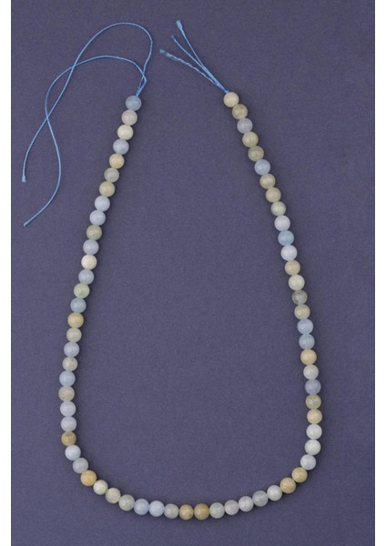 Akuamarin - Heliodor Doğal Taş Dizi 6 mm Küre Kesim