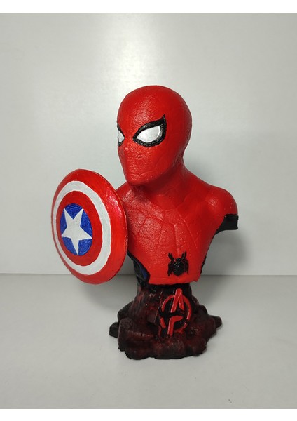 Spiderman & Kalkan Civil War (Örümcek Adam) Dekoratif, Biblo, Büst, Figür (15 Cm) fiyatları