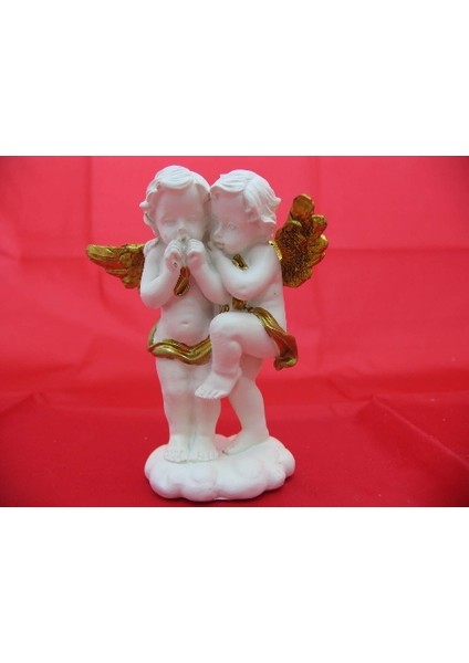 Qqc Melek ÇİFTİ>>8X5X11,5 cm Dekoratif Hediyelik Ev Ofis Aksesuarı