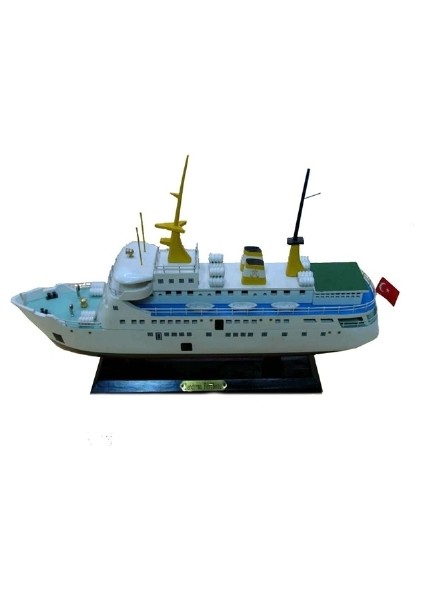 Maket Bandırma Gemi Ahşap Dekoratif Hediyelik Ev Ofis Aksesuar
