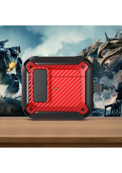 3 Siyah Kırmızı Için Bumblebee Karbon Fiber Kulaklık Kasası (Yurt Dışından)