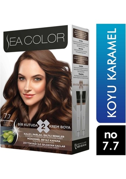 Sea Koyu Karamel Krem Saç Boyası 7/7 2'li 8698753381877