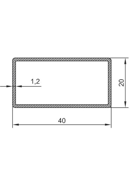 40 x 20 Kutu Pr Altınmeşe Transfer / 6 Mt