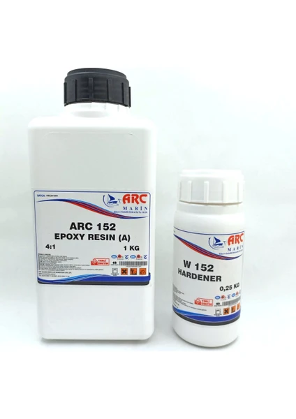 ARC152 Epoksi Ahşap ve Elyaf Laminasyon Reçine1,25 kg Set