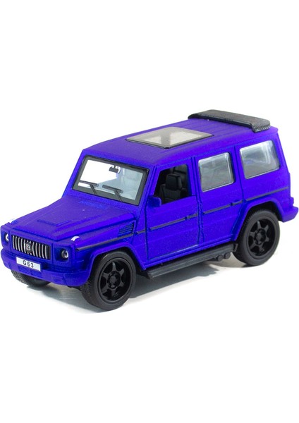 Metal Mercedes G63 Çek Bırak Model Araba Mavi Işıklı 12 cm