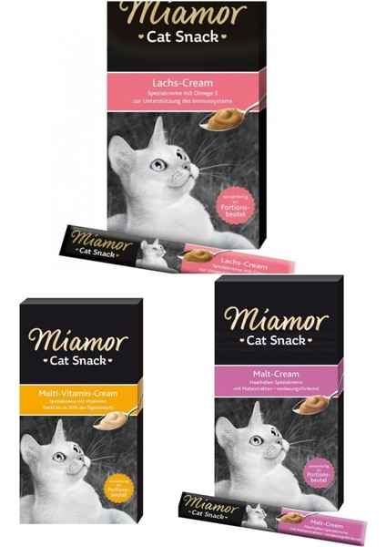 Cream Multi Vitamin 6X15 gr Somonlu Kedi Ödülü 6X15 gr Multi Vitamin 6X15 gr