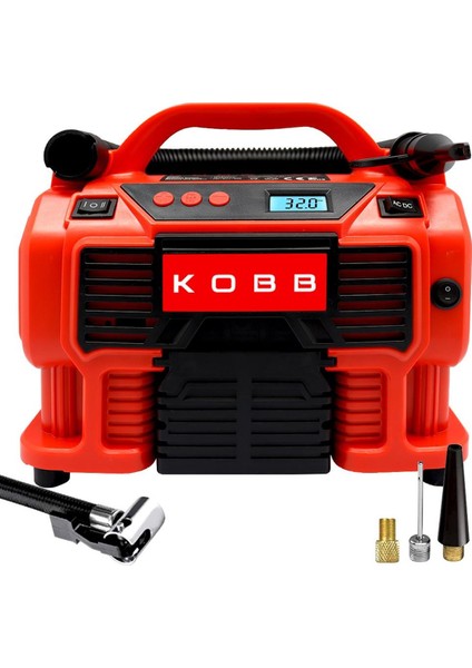 Kobb KB300 12VOLT/220VOLT 160 Psı Dijital Basınç Göstergeli Lastik & Yatak Şişirme Pompası