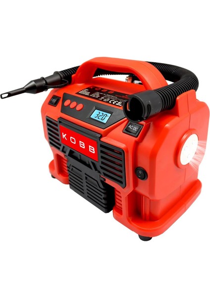 Kobb KB300 12VOLT/220VOLT 160 Psı Dijital Basınç Göstergeli Lastik & Yatak Şişirme Pompası